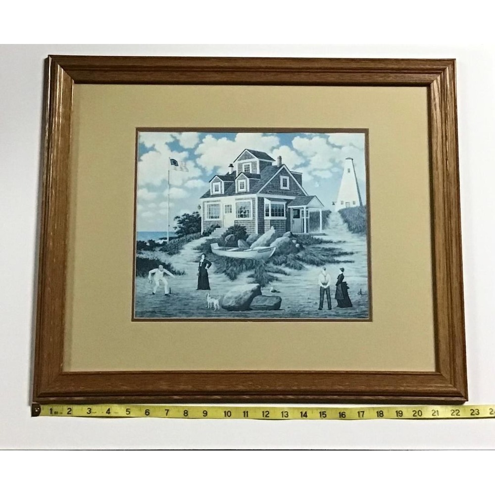 Charles Wysocki Framed Art "A Delightful Day" Americana Framed 23x19 Folk Art